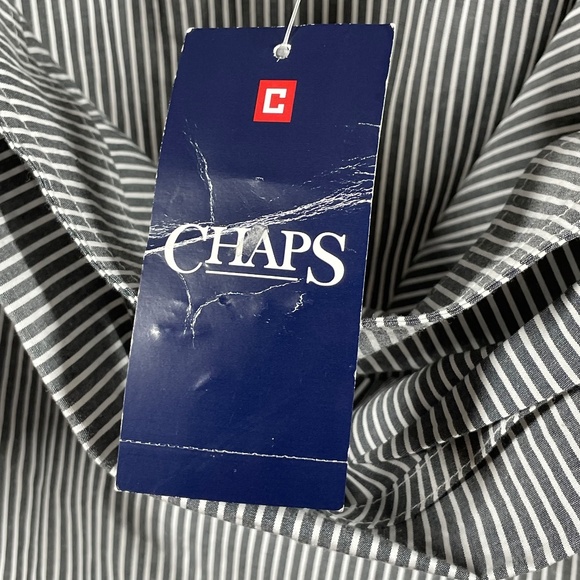 NEW Chaps Skirt Womens 6 black stripe faux wrap straight midi preppy casual - Picture 5 of 11